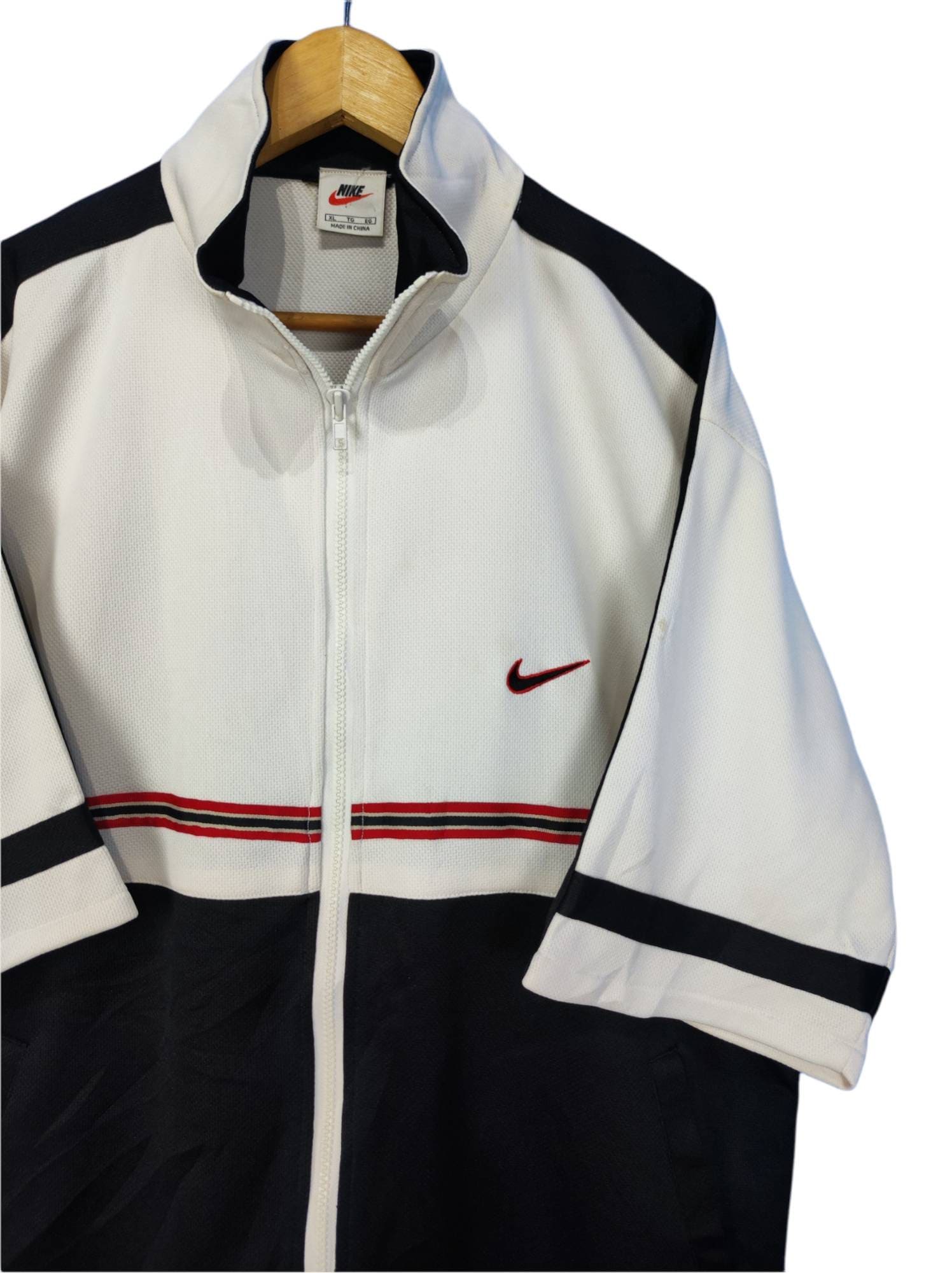 【90s】NIKEナイキzip up blouson 刺繍logo OLD Nike Jacket L 90s 00s Y2k Big Logo Swoosh Athletic