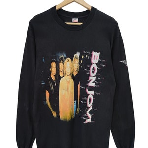 Vintage Bon Jovi early 90s Concert Tour Vintage 90s Bom Jovi These Days music promo Shirt LS size Large Bon Jovi rock t shirt