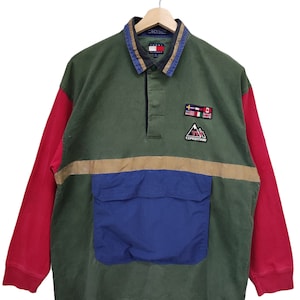 Vintage Tommy Hilfiger Expedition Vintage Tommy Outdoor Gear Hilfiger hunting pocket Shirts L/S Hilfiger go casual rugby shirt 90s Tommy XL