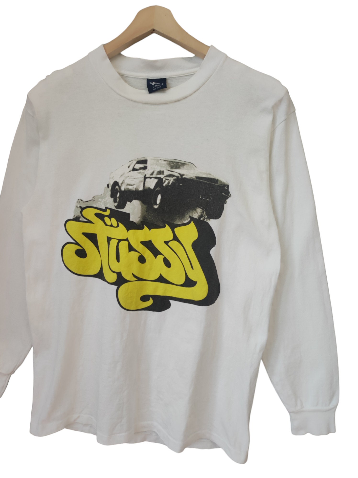 Vintage 90s Stussy Chevrolet Stussy USA 'deadly' Stussy Sun White