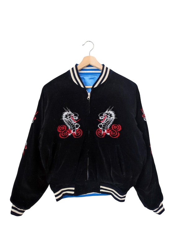 ヴィンテージ 80年代 シュートワン スカジャン 日本製 ドラゴン