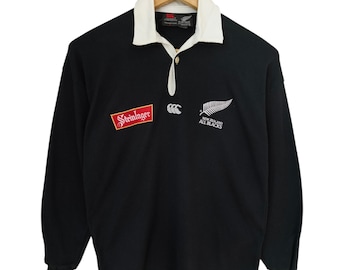 Vintage 90s Canterbury All Black New Zealand Rugby T-shirt Size M