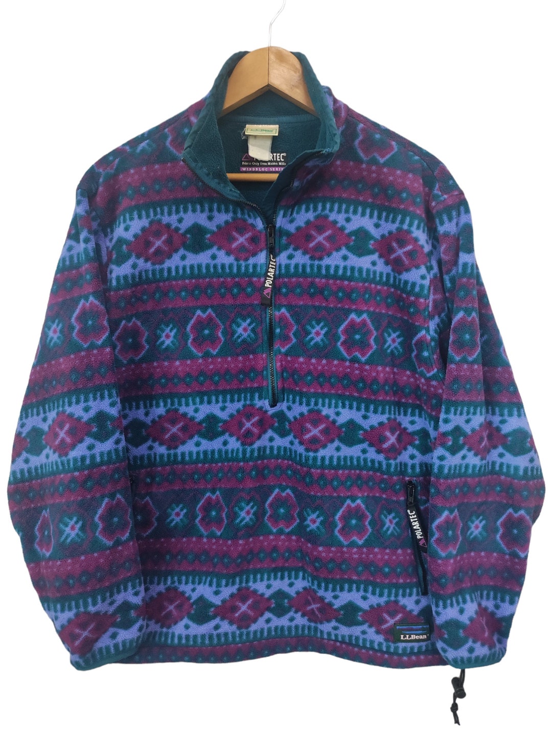 Vintage L.L. Bean Fleece Jacket Outdoor Edition Navajo Tribe Style