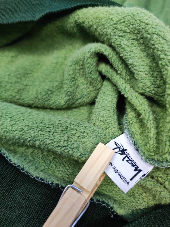 Vintage Stussy 80s Stussy Peace and Prosperity Hoodie Green Rare