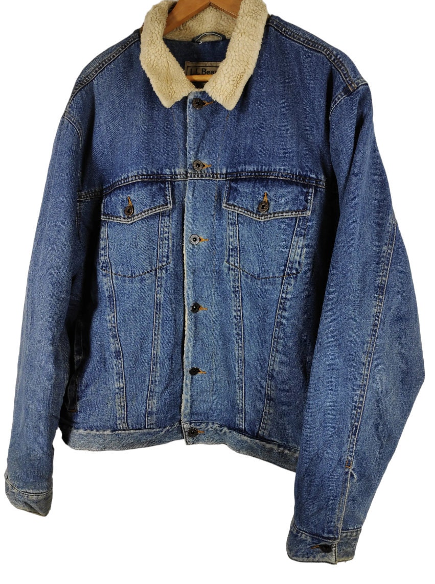 Vintage 90s L.L. Bean Sherpa Lining Denim L.l. Bean Insulated 