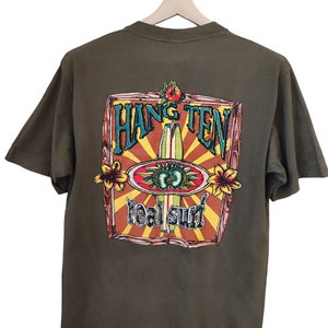 80s Hang Ten Real Surf Aloha Hawaii Hang Loose Classic Logo Hang Ten Aloha Surfing Town and Country Hang Ten Surf Shop Waipahu Hawaii Large