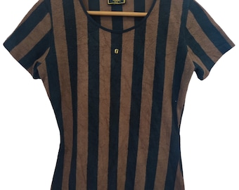 Vintage Fendi Mare Monogram Stripe tops women fashion shirt womens fendi zucca made in italy luxury
