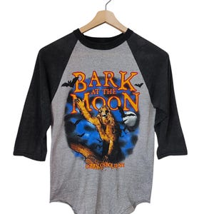 Vintage 80s Ozzy and Osbourne Tour Concert T-shirt raglan Vintage 80s Dark at the moon Ozzy osbourne 80s UK tour shirt small to medium sz