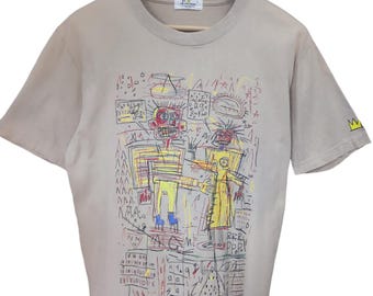 Vintage Jean MICHEL BASQUIAT Art Works T Shirt Medium 90s Jmb Basquiat its just not a shirt Pop Art Artwork Andy Warhol 80's Size Large