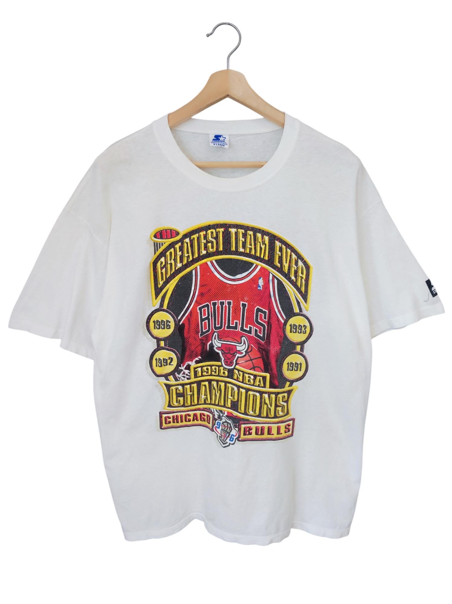 【新品タグ付】NBA シカゴブルズTシャツ　デッドストック1995-1996 Vintage 1996 Chicago Bulls Rap Tee T Shirt 90's Jordan