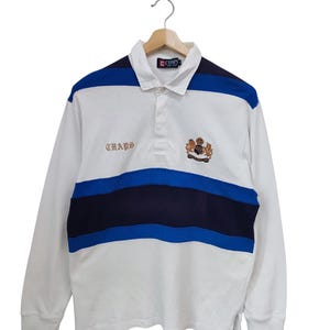 Vintage Chaps RL 90s Ralph Lauren Chaps Rugby Polo Shirts Chaps Ralph Lauren sailing USA chaps Ralph Lauren chest stripesl rugby shirts L
