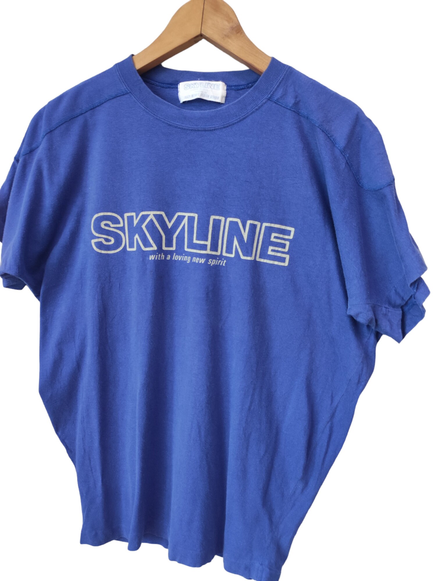 80s Issey Miyake SKYLINE With a Loving Spirit Ballon T Shirts 
