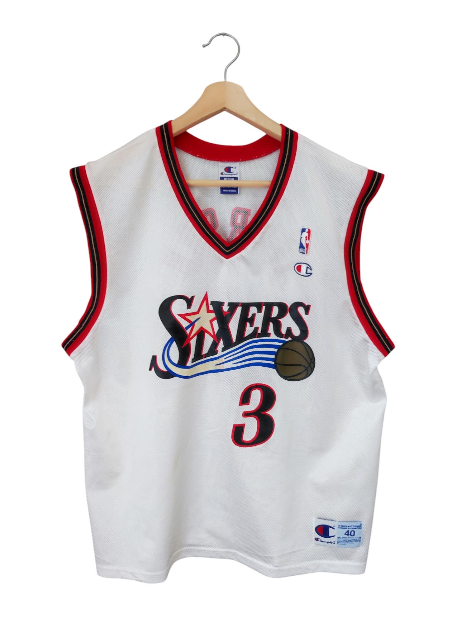 90s Allen Iverson Baseball Champion Jersey Away Basketball