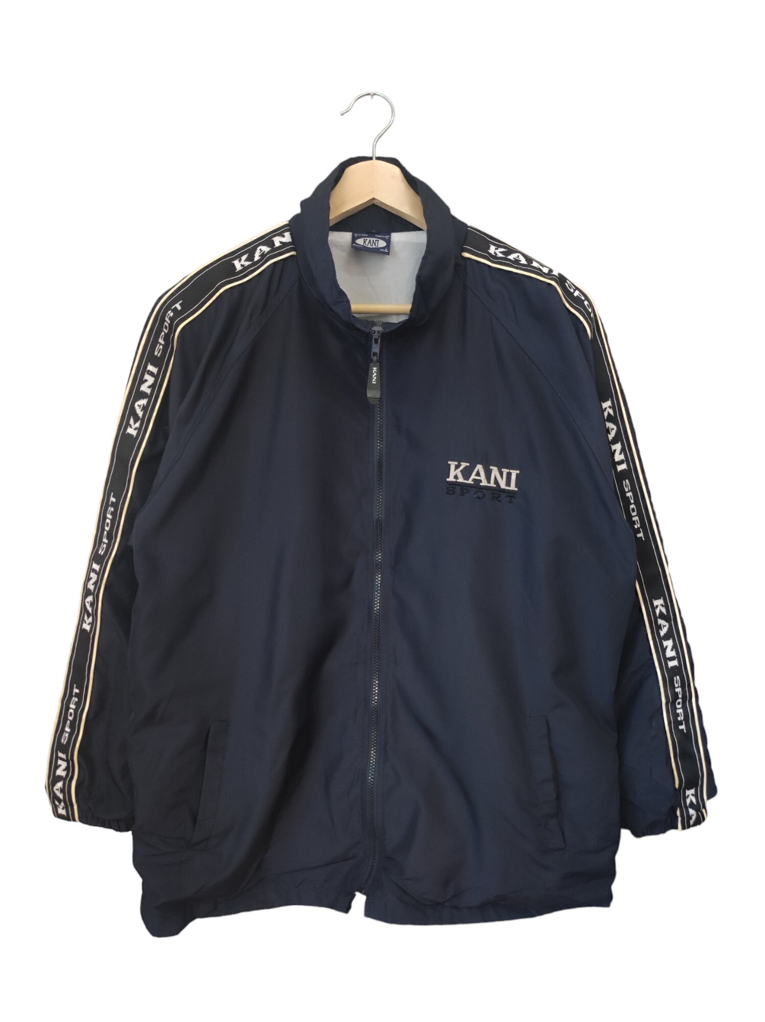 90s Vintage Karl Kani Sports Side Taped Jacket Oversized Hip