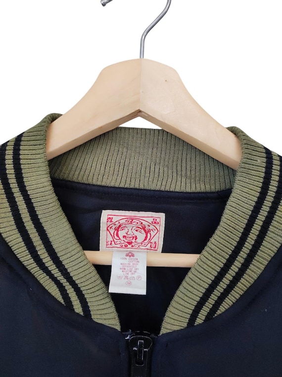Vintage Souvenir Evisu Satin Jacket Sukajan Evisu Du Osaka USS