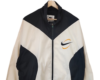 Vintage 1990s Nike Half Zip Windbreaker Jacket / Nike Swoosh