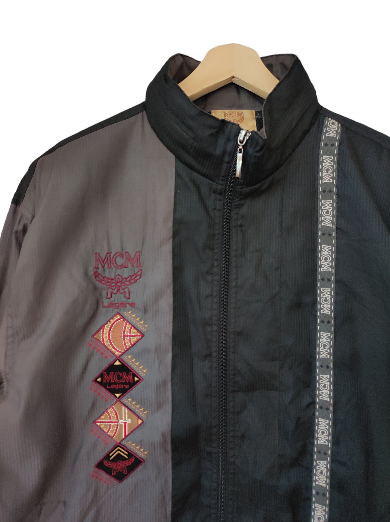 90s MCM Legere Mode Creation Munich Light Full Zipper Jacket MCM