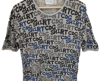 90s Vintage COMME des GARÇONS x Hammerthor t ahirt rei Kawakubo comme Des garcons aop cdg medio hecho en Japón