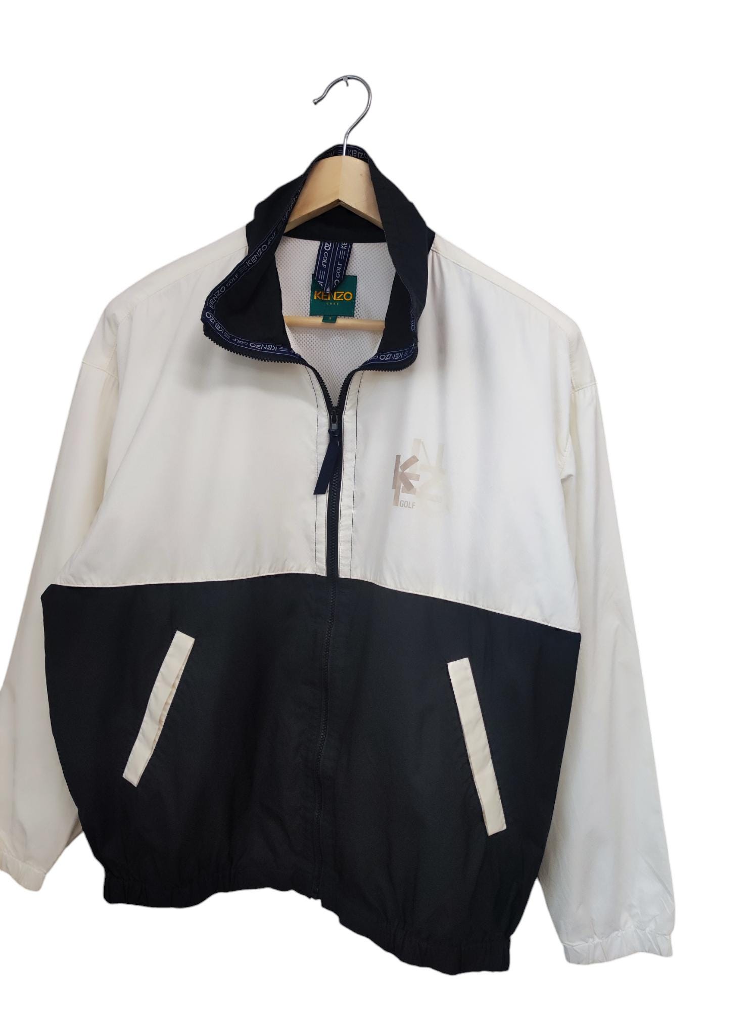 ジャケット・アウター KENZO Double Coat Vintage 90s Kenzo Jeans Kenzo Golf 2 Tones Windbreaker Jacket