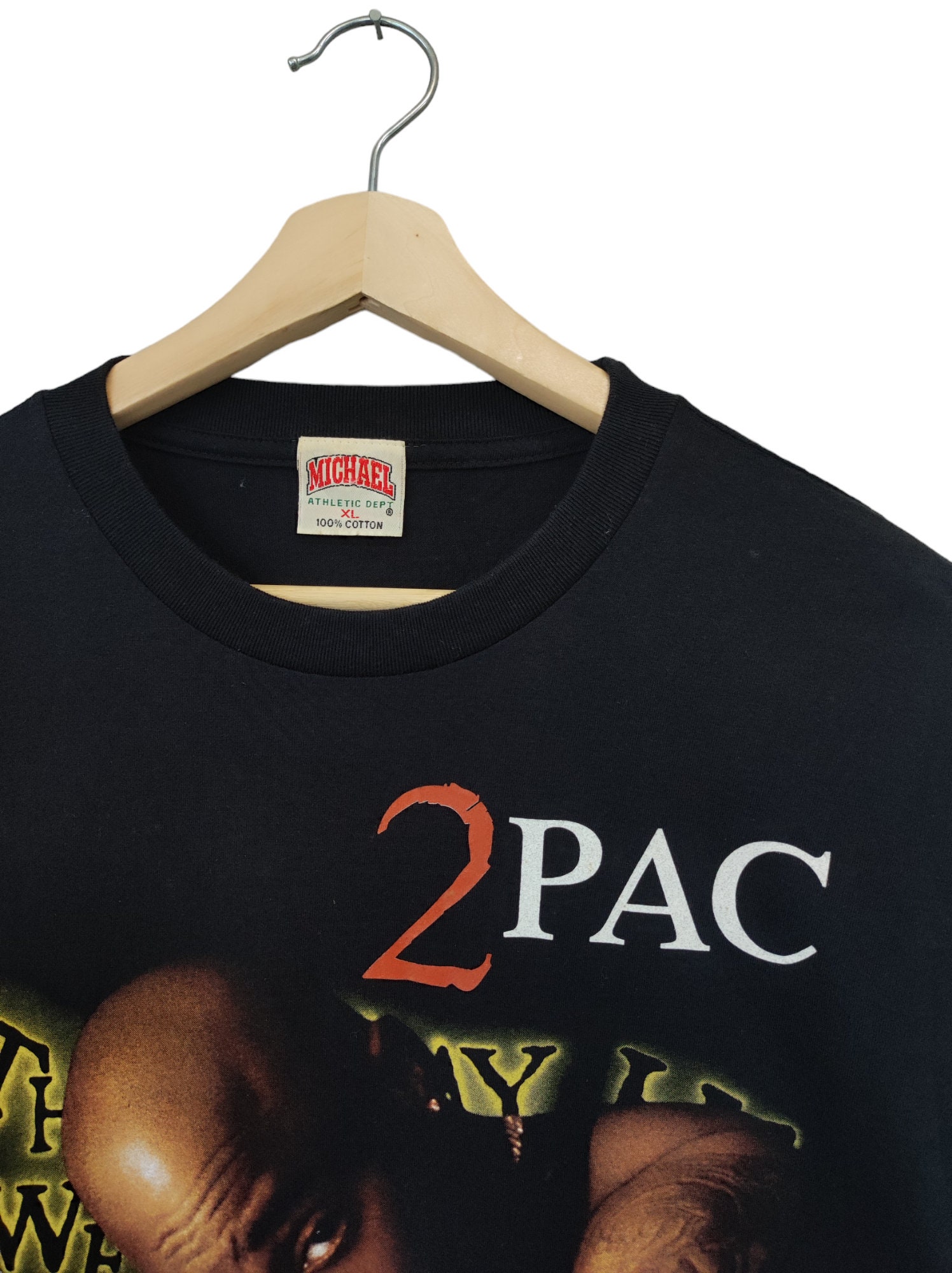 Vintage 90s Tupac Shakur 2PAC Ma Makavelli Rap Tees Hip Hop Rap T