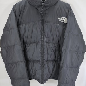 90s Vintage The North Face Retro Nuptse Puffer Jacket Black XL Hidden Hooded