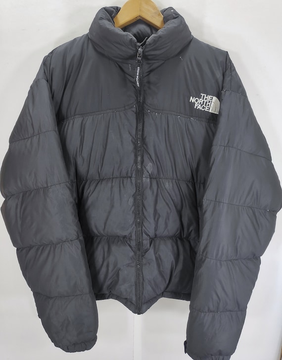 90s Vintage the North Face Retro Nuptse Puffer Jacket Black XL - Etsy