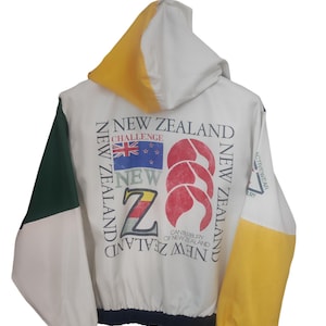 Vintage 90s Canterbury Rugby All Blacks Retro Hoodie Jacket Rugby Canterbury toughest active wear New Zealand Australia windbreaker jacket M