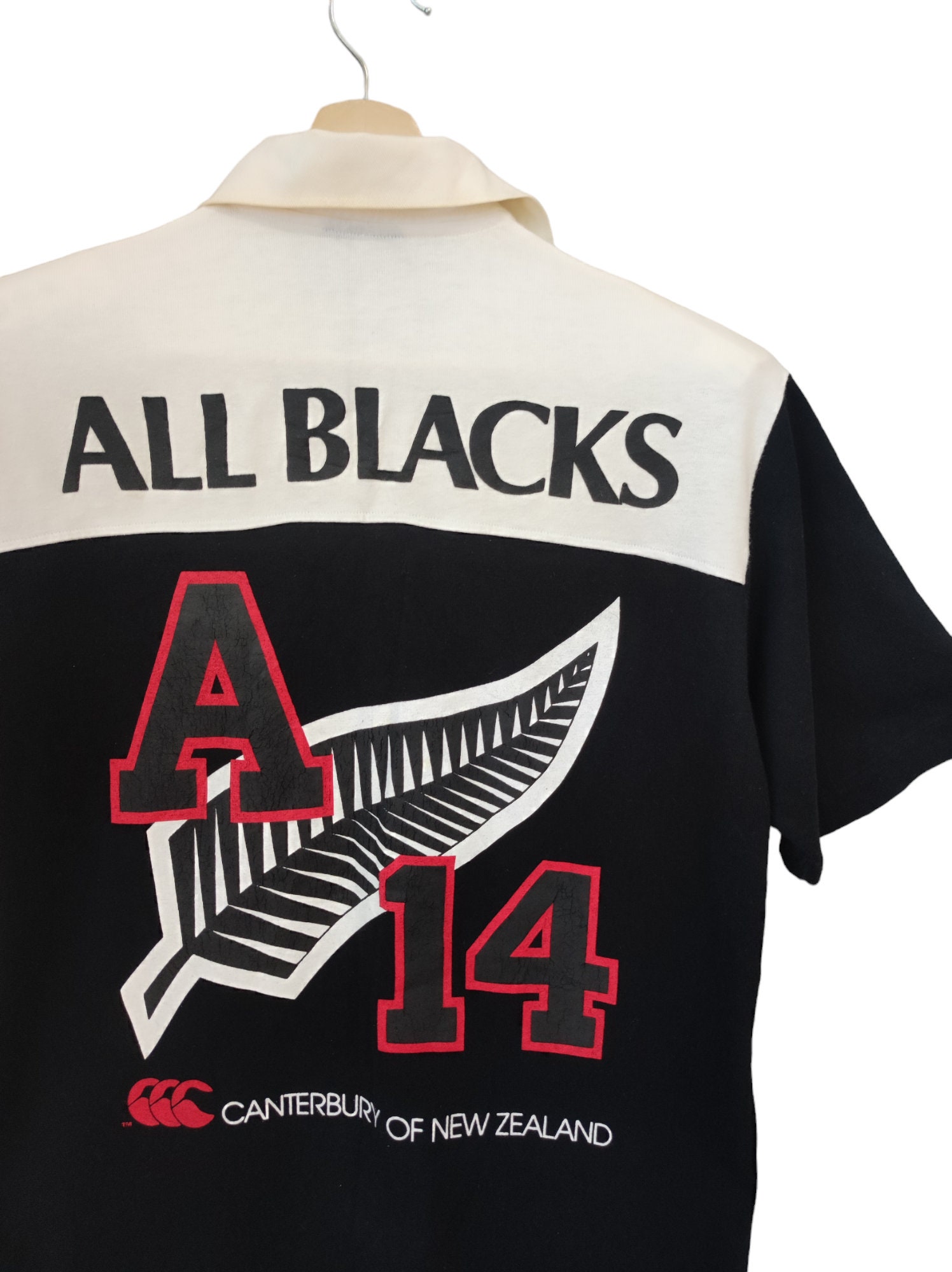 Vintage 90s Canterbury Ugly 2 Tones Rugby All Blacks Retro