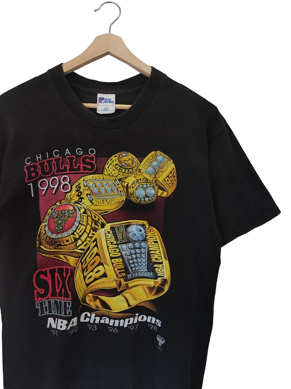 Vintage Chicago Bulls Pro Player 1998 Era Six Times NBA World