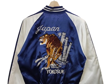 ジャケット・アウター vintage beroa sukajan Sukajan Japan Birds Varsity Jacket - Japanese Streetwear