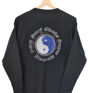 80s Vintage Ying Yang Town & Country Surf Skate Store Shop T and C Aloha Hawaii Hang Loose Surfing Town and Country Hawaii Shirt Large USA