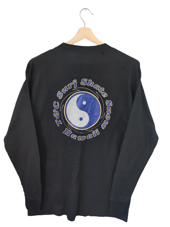 【XL】YANGGAO L/S LOGO TEE THAI FLAG COLOR 80s Vintage Ying Yang Town & Country Surf Skate Store Shop T