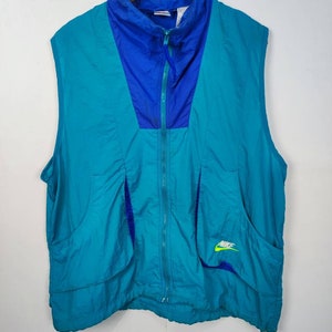 Vintage Nike Vest Nylon Jacket Nike Sportswear Nike USA Hiking Running 90s NIKE Hunting Fishing