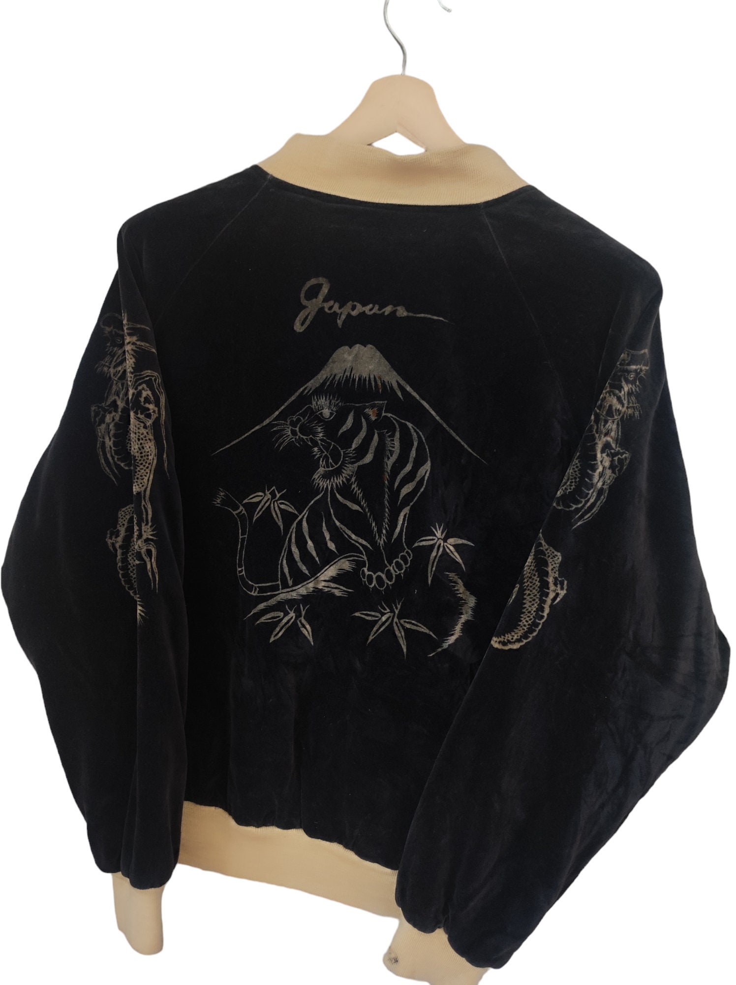 MY0509■COTTONTRADARS■ラグビー アフリカ 90s 希少 Vintage 80's Tiger Roar Fuji Mountain Sukajan Japan Tokyo