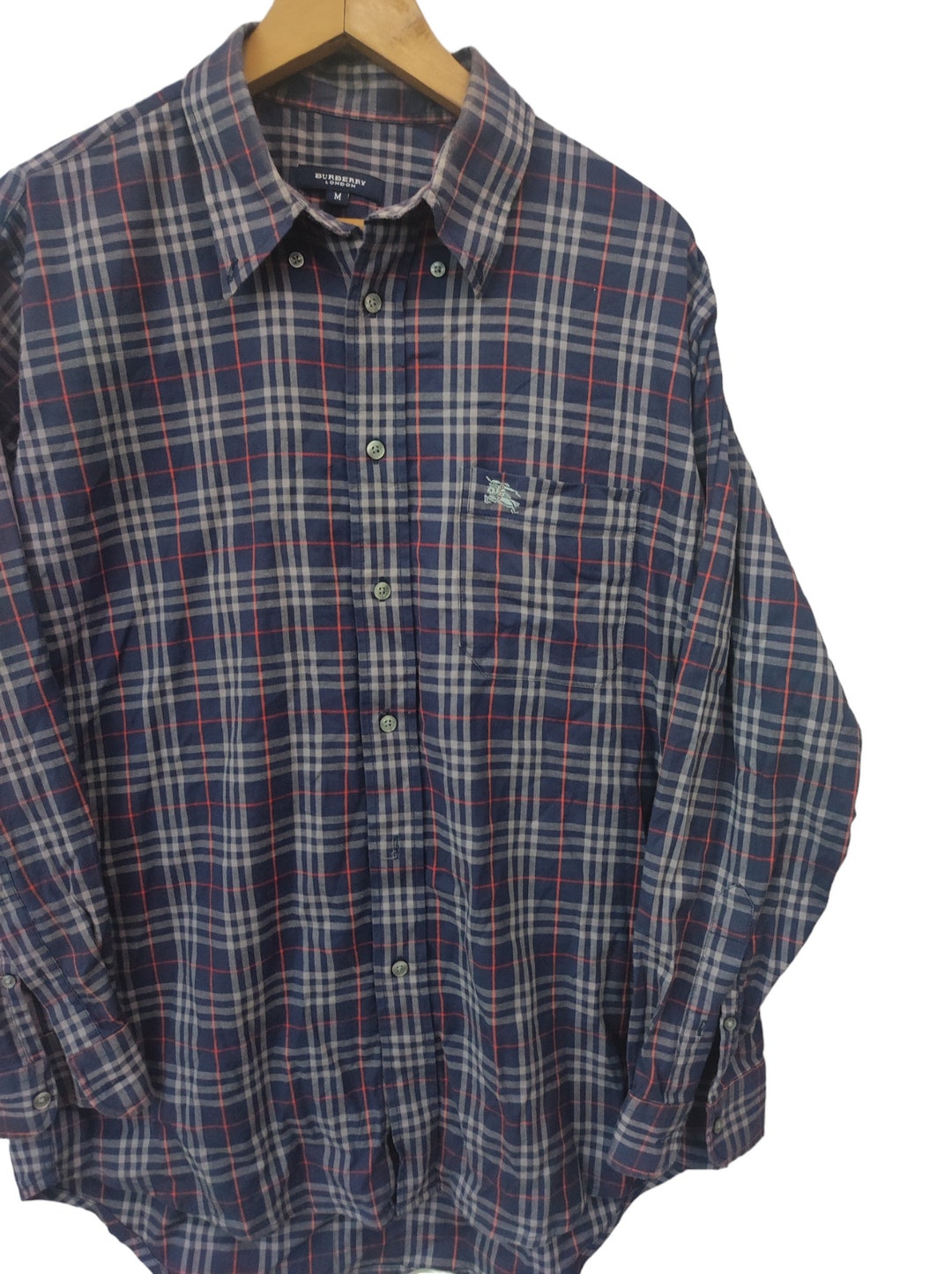 Camicia Burberry England vintage anni '90 in tessuto Oxford con