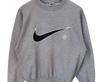 90s NIKE Zip up Logo Sweatshirt Made in Usa Nike Grey Tag