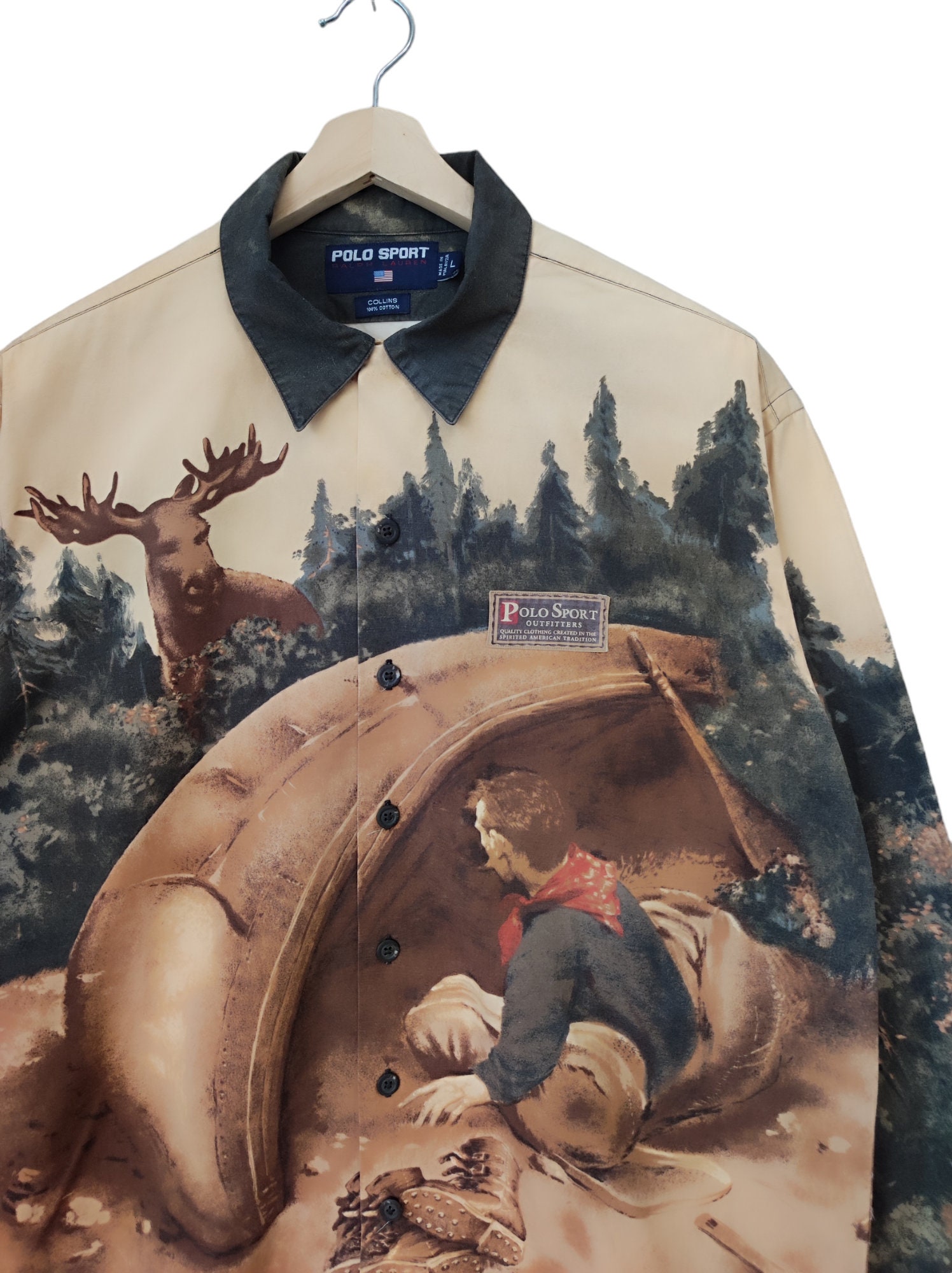 90s POLO SPORT Collins Outfitters Ralph Lauren L/S Shirt Polo