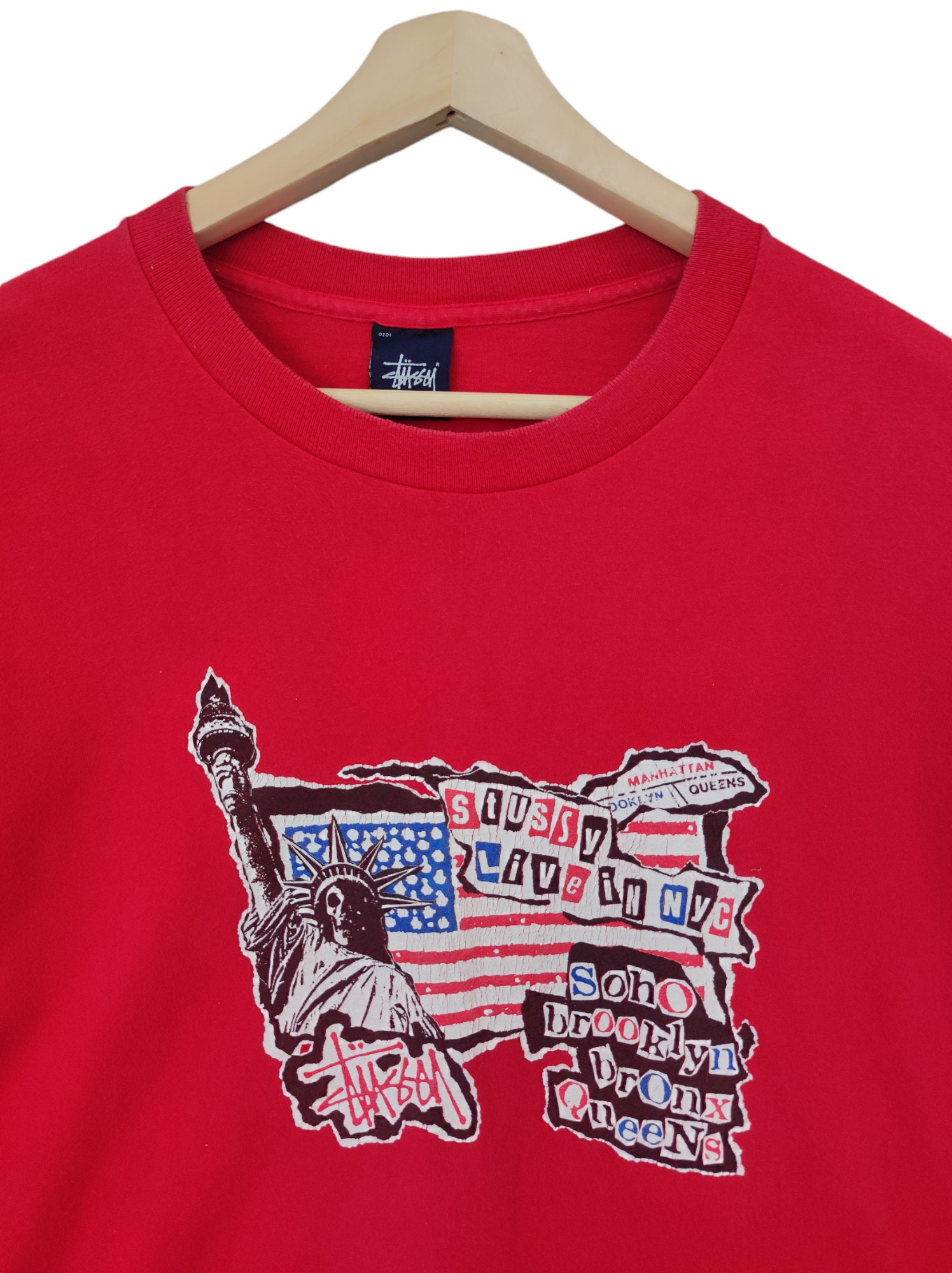 90s OG Stussy Retro Stussy Live in NYC Photo Tee Stussy
