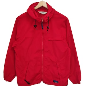 Vintage L.L. Bean Anorak Light windbreaker red training jacket outdoor Edition jacket Style LL Beans  Outdoor gear Usa Medium red usa
