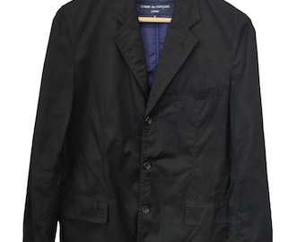 Vintage AD 2007 Comme Des Garcons Homme Plus coat jacket blazer CDG Comme des Garcons black made in Japan Small