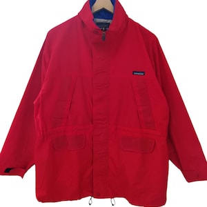 Vintage 90s Patagonia Hoodie windbreaker red Patagonia parka Jacket Patagonia USA light jacket Patagonia 90s Vintage parka jacket