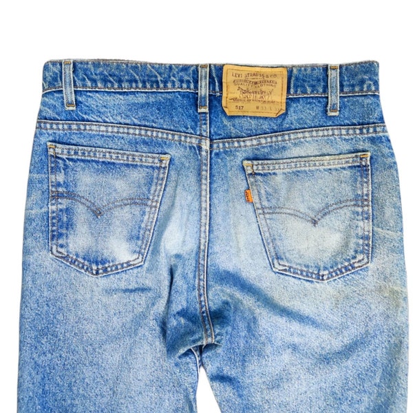 Levi’s vintage Vêtements Orange Tab Stoned Washed Waist 34 Denim Bleu 90s Levis Big 501 Rusty Denim Dirty Jeans