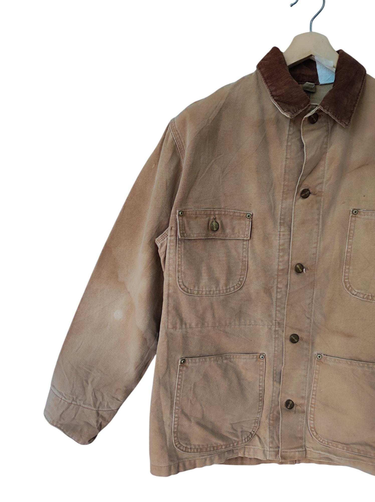 1990s Vintage Carhartt Duck Canvas Detroit Workwear Button Jacked