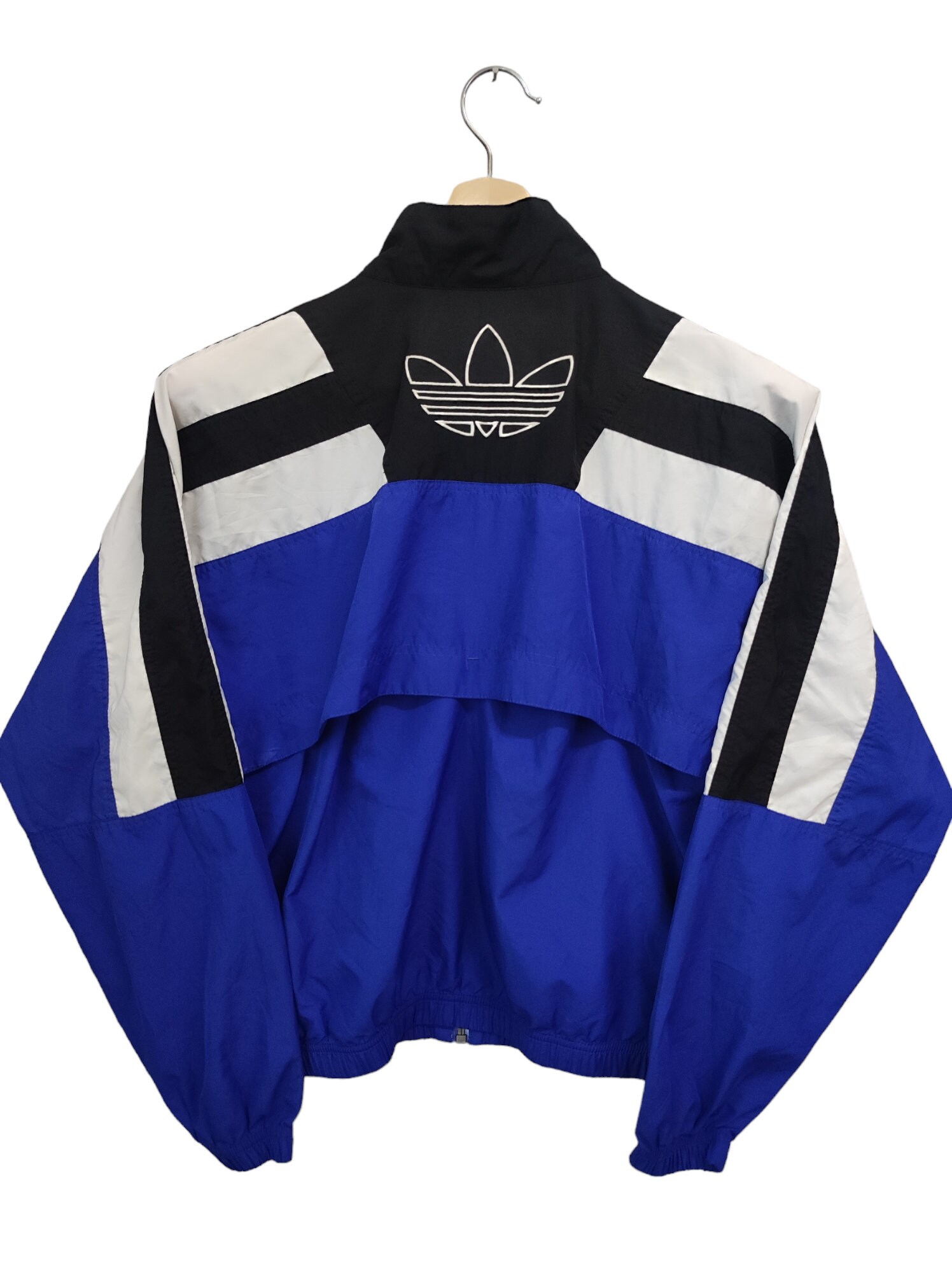 Vintage 90s ADIDAS Trefoil Adidas Tri Color Windbreaker Jacket Adidas 3 ...
