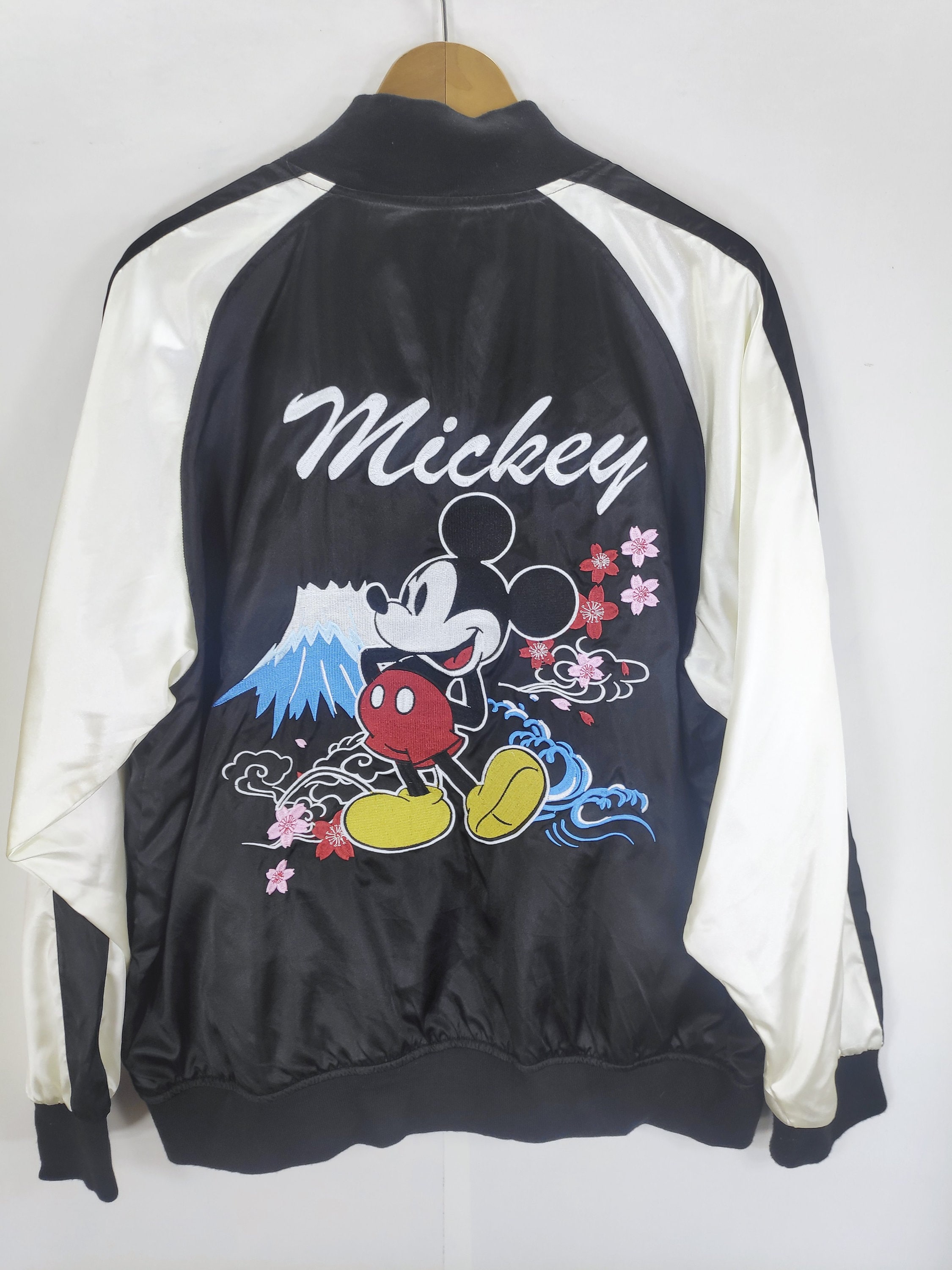 ジャケット・アウター Disney Mickey Reversible Vintage Sukajan Disney 'Mickey Mouse' Reversible Japan Souvenir Sukajan