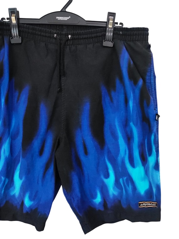 90s Vintage Airwalk Blue Flame Flare Air Walk Wave Surfing