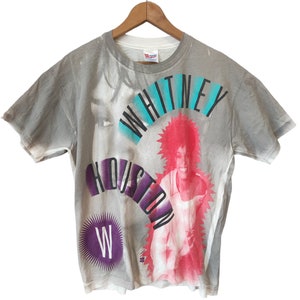 Vintage 90s Whitney Houston All over print 1993 AOP Large Made In USA Whitney Houston concert rap hip hop R&B USA