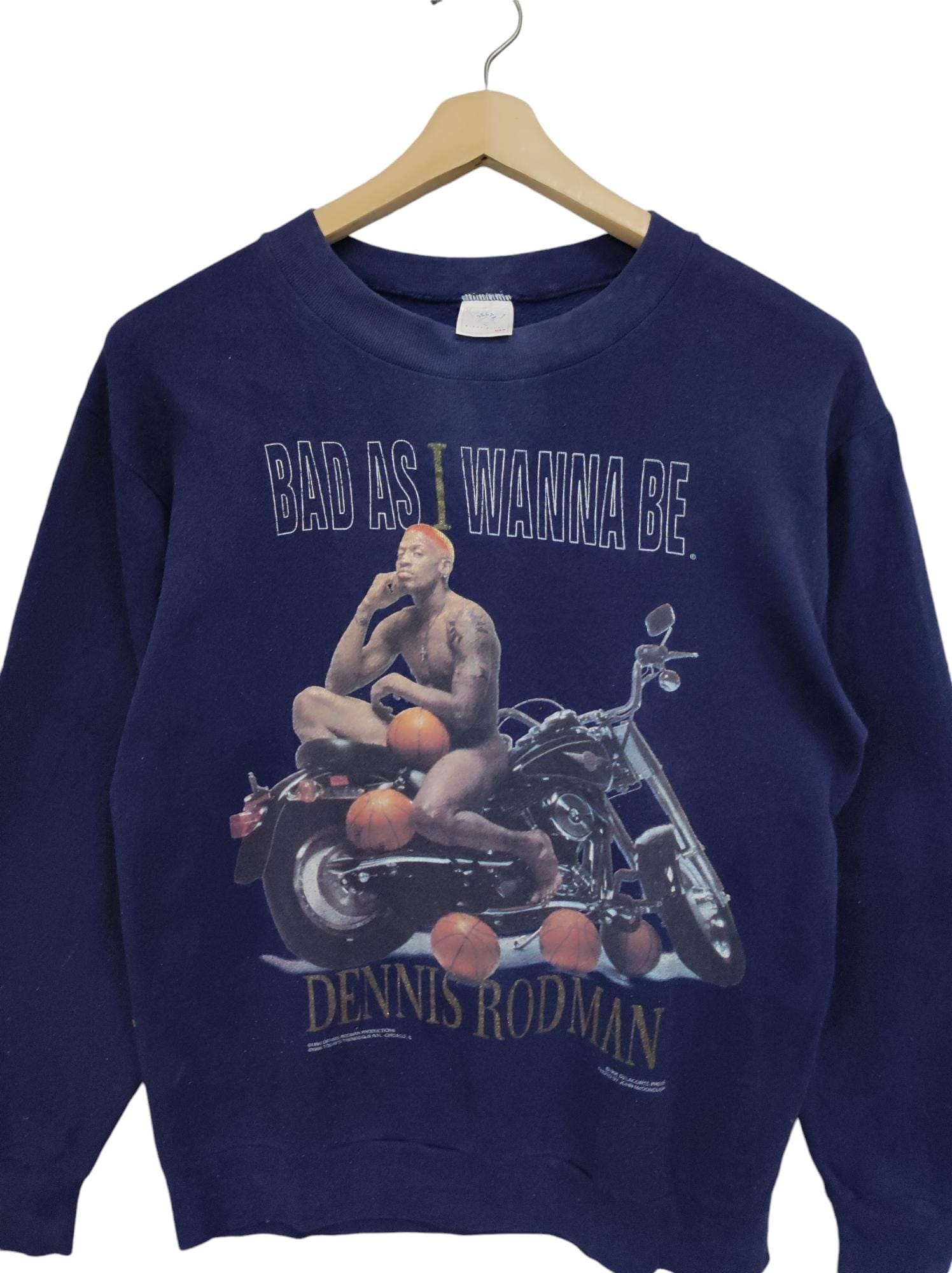 Vintage Dennis Rodman Bad as I Wanna Be Motorcycle Vintage Rodman