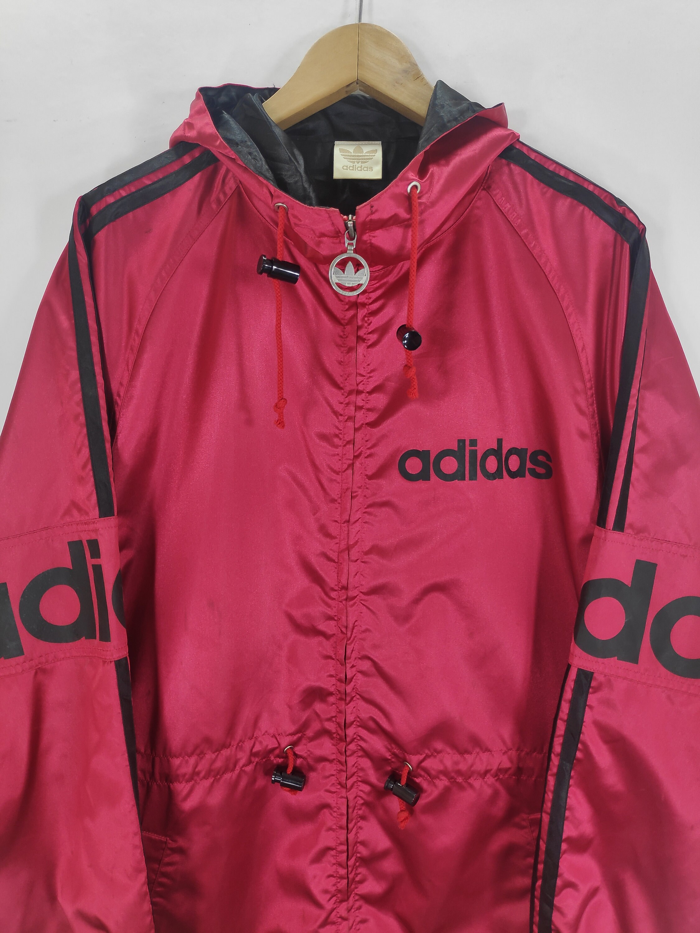 90s Adidas Windbreaker アディダス 常田 90s adidas アディダス 胸ロゴ刺繍 古着 常田大希 | ゆるい古着