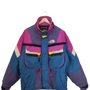 Vintage The North Face Skiwear Steep Tech Jacket Large 90's North Face Ski Wear Jacket North Face Tnf Hoodie Colorblock Parka Bomber Size L